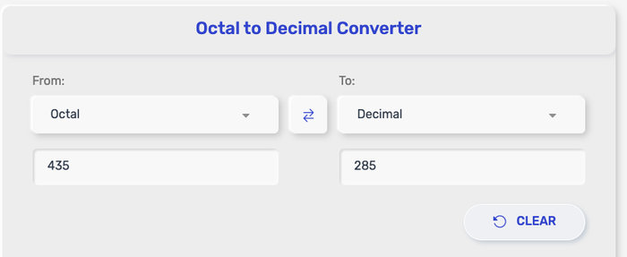 Octal to Decimal Converter